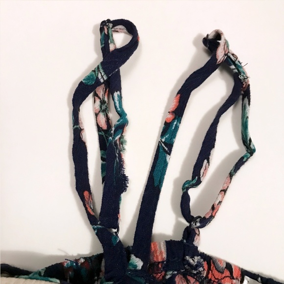 Xhilaration Floral Cold Shoulder Romper - Picture 7 of 8